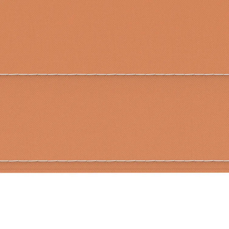 Orange vinyl tarp with sewing