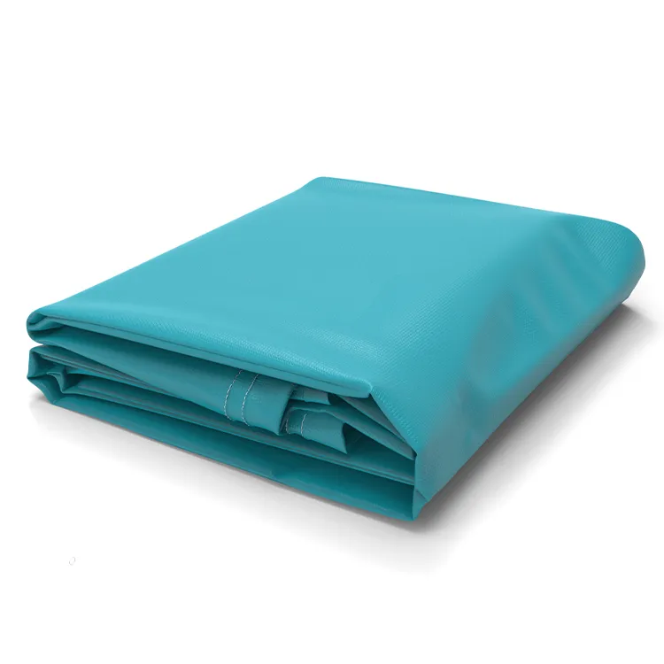 Blue vinyl tarp