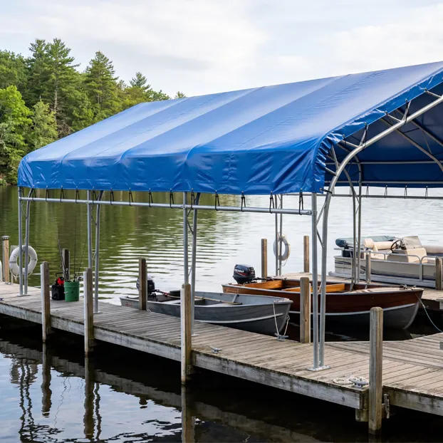 PVC Boat Dock Canopy Over Water-