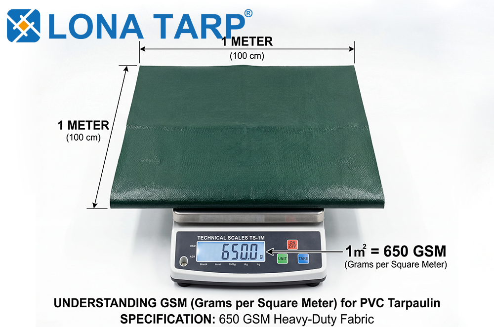 PVC Tarpaulin Weight & Thickness GSM, Oz & Mil Guide