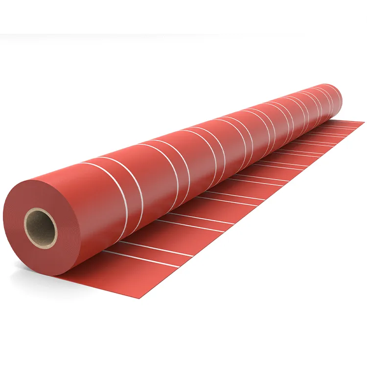 Red and White Striped PVC Tarpaulin roll