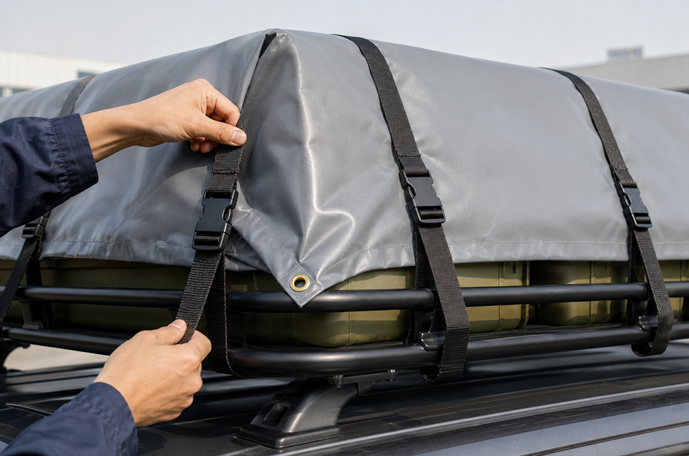Step-by-Step Instructions for Securing a Roof Cargo PVC Tarp