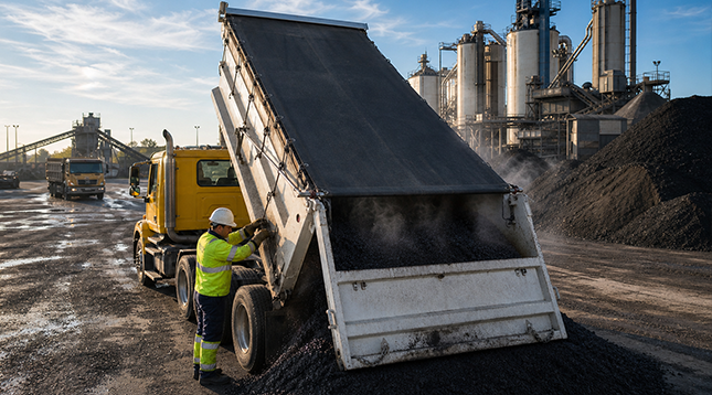 Dump Trailer Tarps Asphalt Hauling