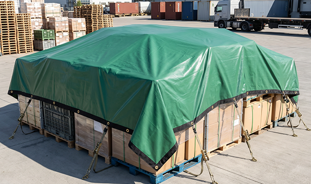 pvc_green_cargo_tarp_in_use