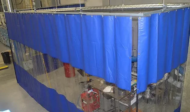 retractable welding curtains-